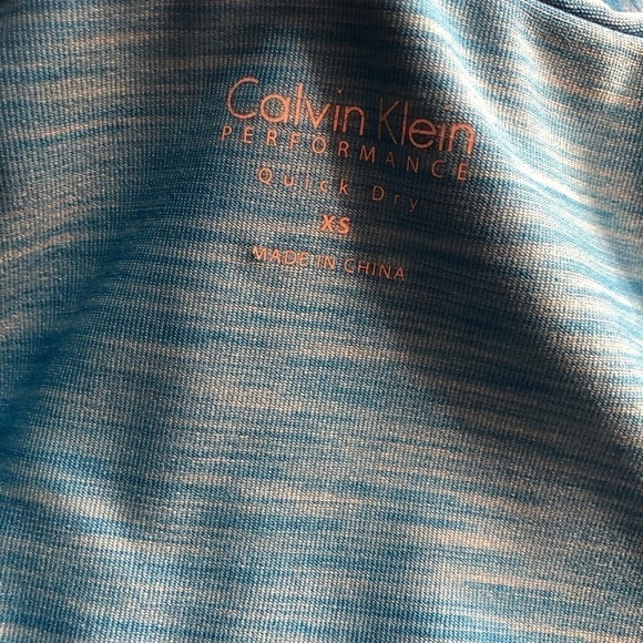 Calvin Klein Performance Blue Hooded Work Out Top Sz XS NWOT - Picture 5 of 6